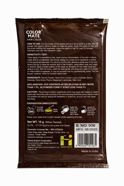 Фарба для волосся Колор Мейт Натуральний коричневий 9.2 (Color Mate Hair Color Natural Brown 9.2), порошок у саше, 15 г - Color Mate AUU0146 фото