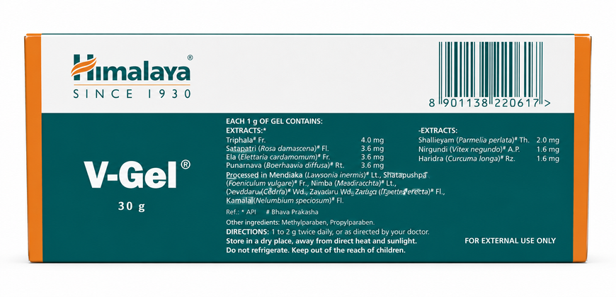Ви-Гель Хималая (V-Gel) вагинальный гель, 30 г - Himalaya AUL0208 фото